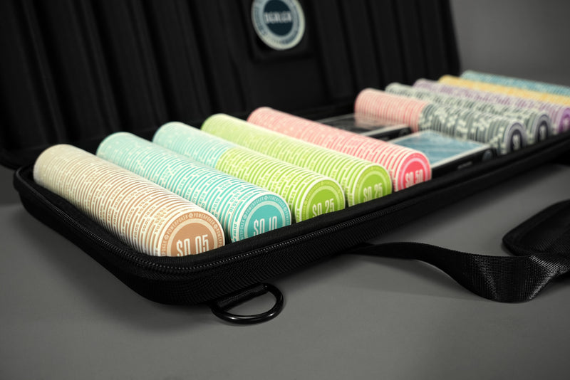 Complete Poker Chip Set - Moneta "Miami White" CASH 500