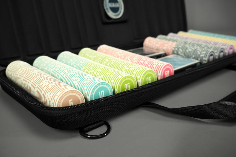 Complete Poker Chip Set - Moneta "Miami White" tournament 500