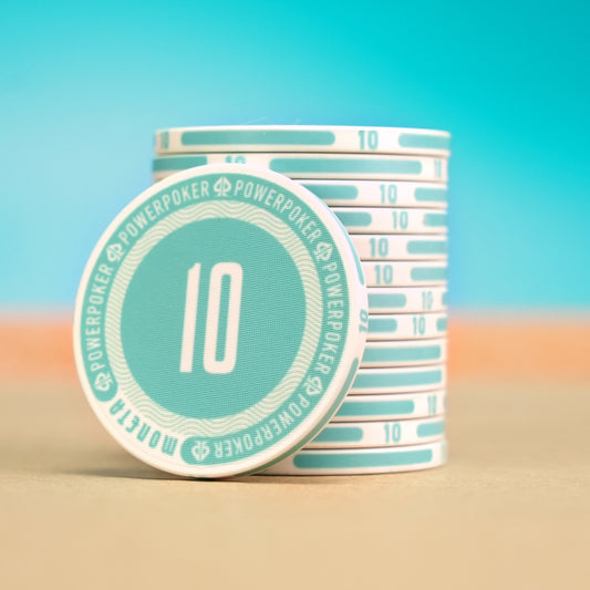 Moneta "Miami White" 10 - Ceramic Poker Chips (25 pcs.)