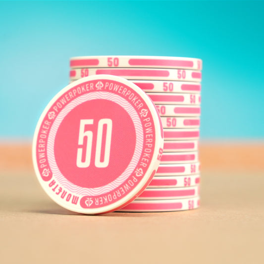 Moneta "Miami White" 50 - Ceramic Poker Chips (25 pcs.)