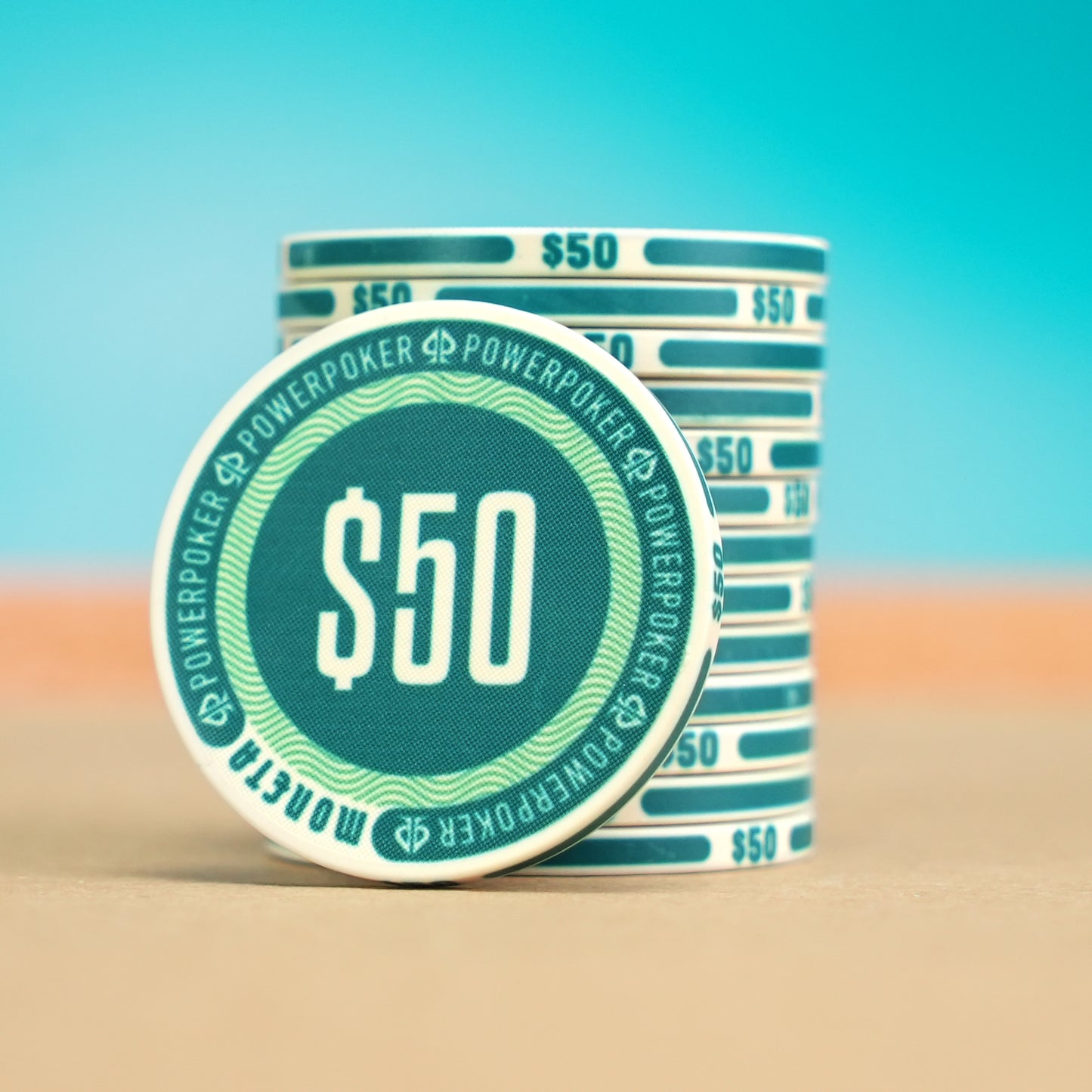 Moneta "Miami White" 5000 - Ceramic Poker Chips (25 pcs.)