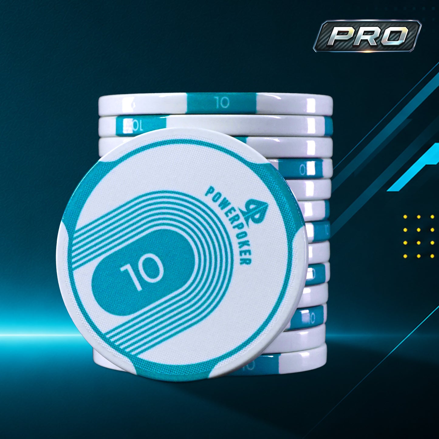 Sports Pro 10 - Ceramic Poker Chips (25 Pieces)