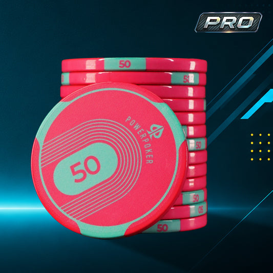 Sports Pro 50 - Ceramic Poker Chips (25 Pieces)