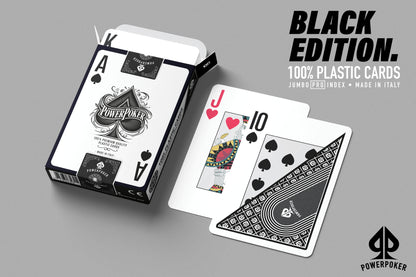 "Fournier" 100% Plastic Poker Cards "Black"