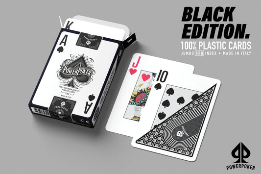 "Fournier" 100% Plastic Poker Cards "Black"