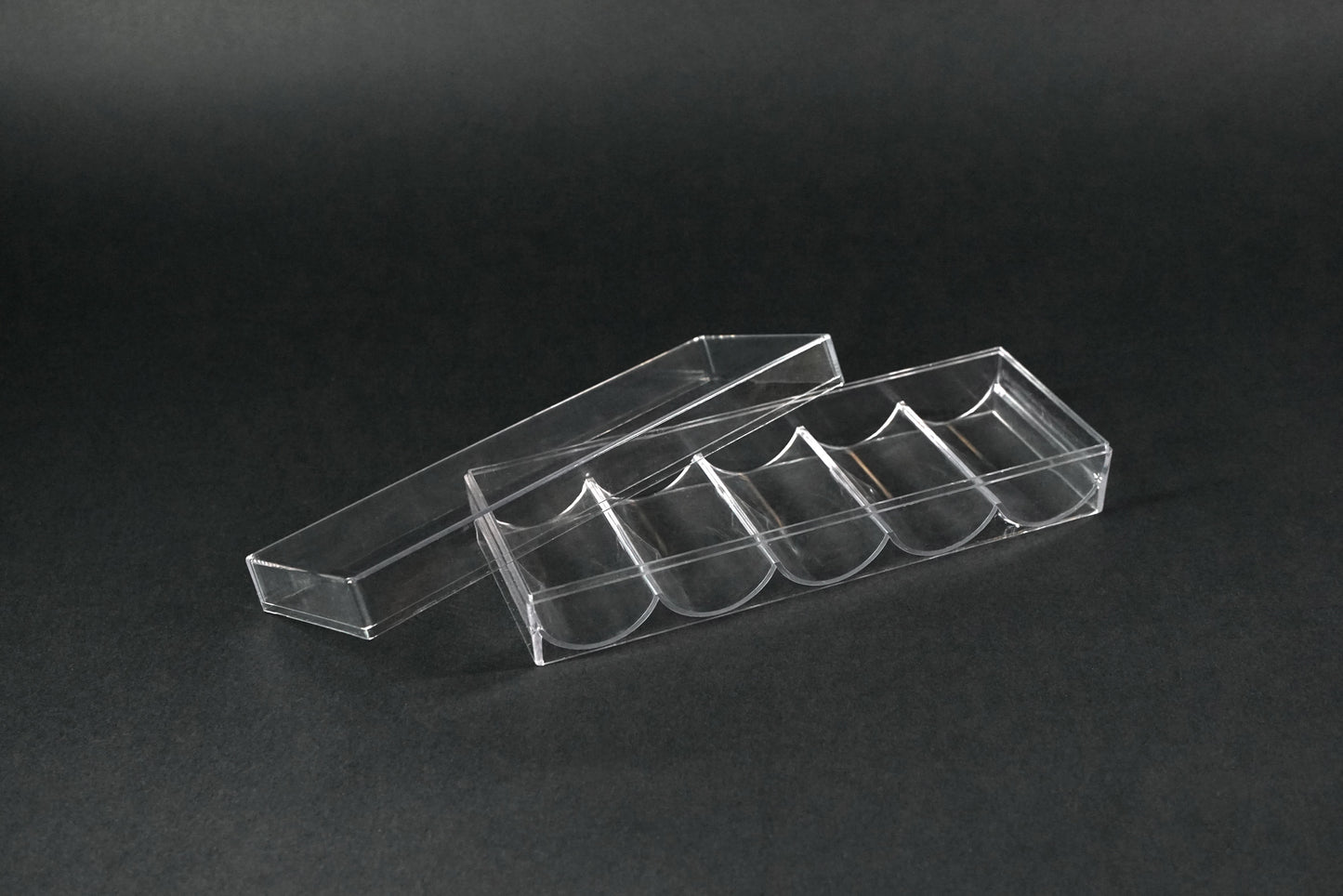 Acrylic chip trays - for 100 pieces of 39mm "PRO" poker chips