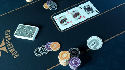 Blaue Pokermatte XXL 200x100cm PowerPoker Pro BLUE rutschfest aus Neopren - Gummi - Home-Games - Hobby