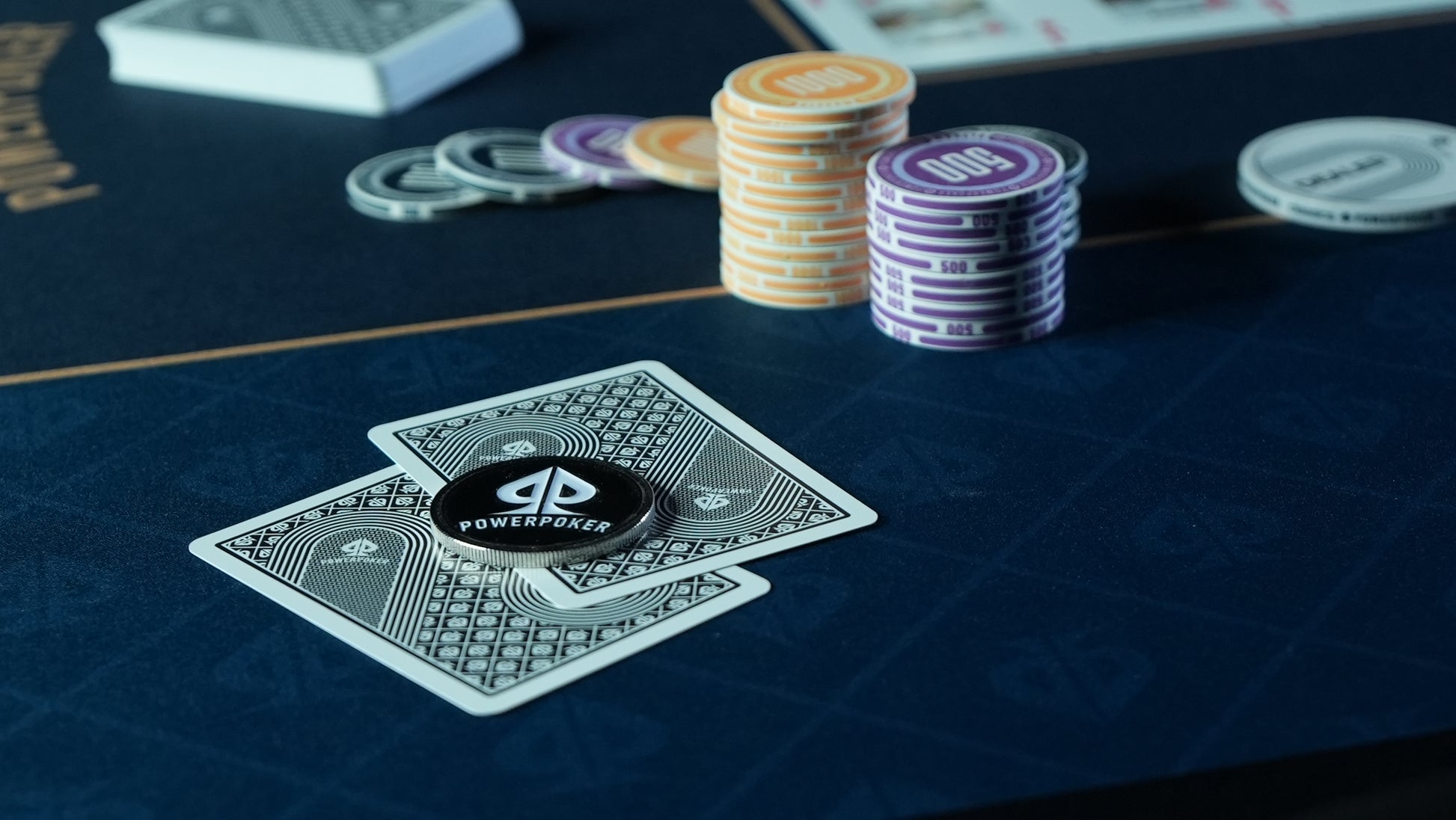 Blaue Pokermatte XXL 200x100cm PowerPoker Pro BLUE rutschfest aus Neopren - Gummi - Home-Games - Hobby