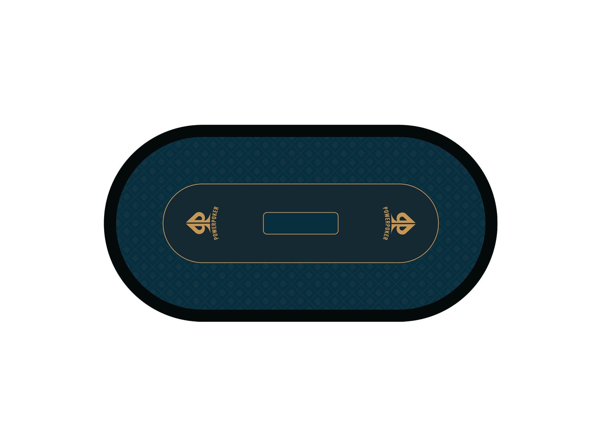 Blaue Pokermatte XXL 200x100cm PowerPoker Pro BLUE rutschfest aus Neopren - Gummi - Home-Games - Hobby