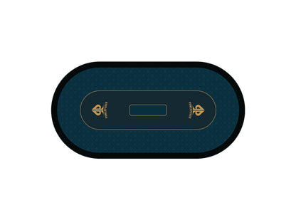 Blaue Pokermatte XXL 200x100cm PowerPoker Pro BLUE rutschfest aus Neopren - Gummi - Home-Games - Hobby