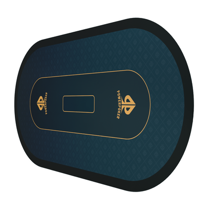 Blaue Pokermatte XXL 200x100cm PowerPoker Pro BLUE rutschfest aus Neopren - Gummi - Home-Games - Hobby