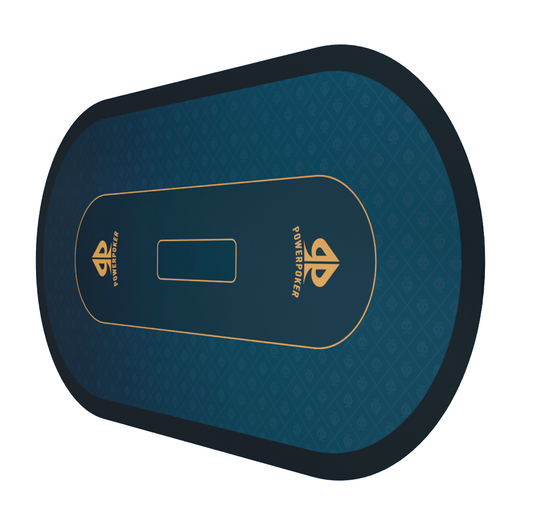 PRO BLUE - XXL professional poker mat - 160 / 180 / 200 cm - blue