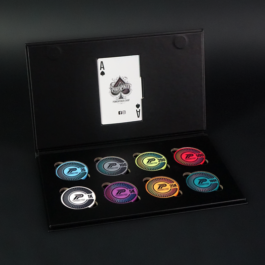 Highroller "Rayzer" Sample Set - 8 ceramic poker chips